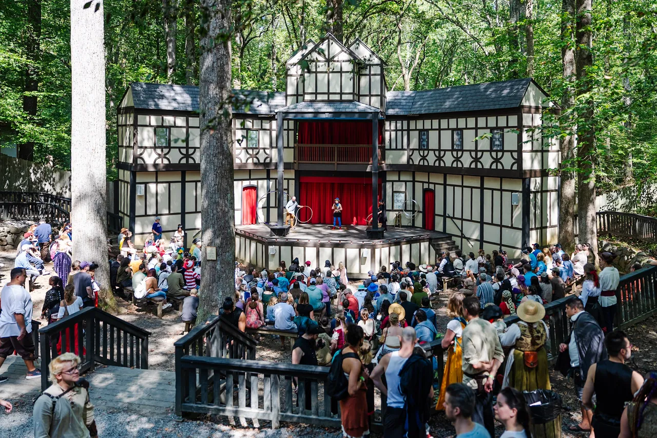 A packed open-air theatre crowd at the festival